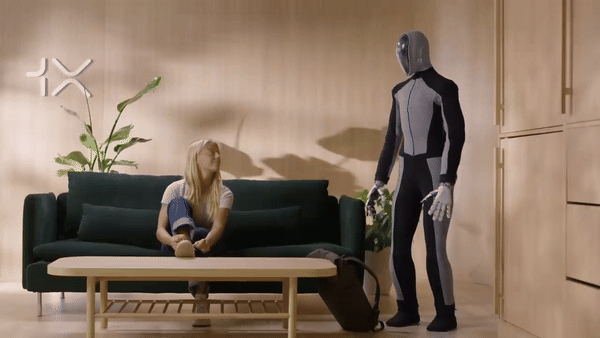 1X 테크놀로지스가 공개한 가정용 로봇 '네오'. (그래픽=1X)