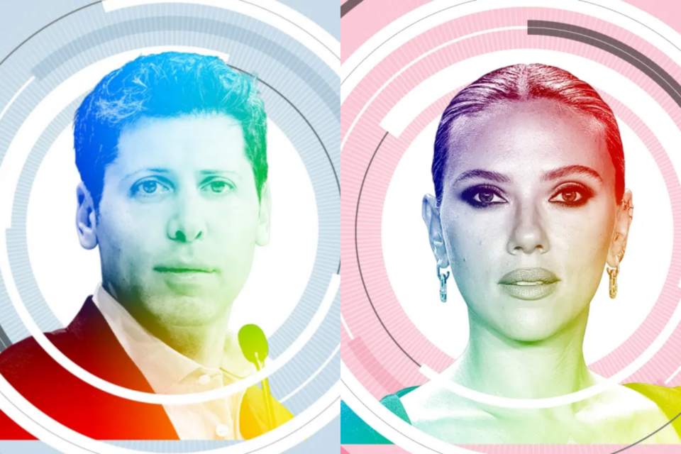 샘 알트만 CEO와 스칼렛 요한슨. (사진=타임)