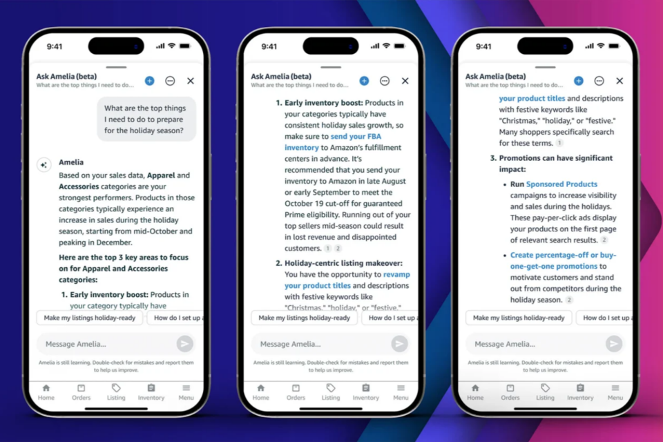 아마존이 공개한 AI 어시스턴트 프로젝트 아멜리아. (사진=아마존)