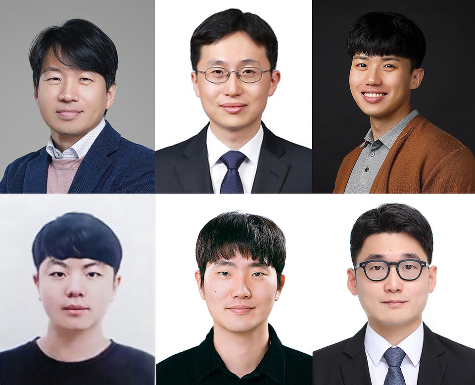 상단 왼쪽부터 GIST 송영민 교수, 서울대 김대형 교수, 부산대 이길주 교수 (하단 왼쪽부터) 서울대 김민수 연구원, GIST 김민석 박사, 한국전기연구원 이민철 박사. (사진=지스트)