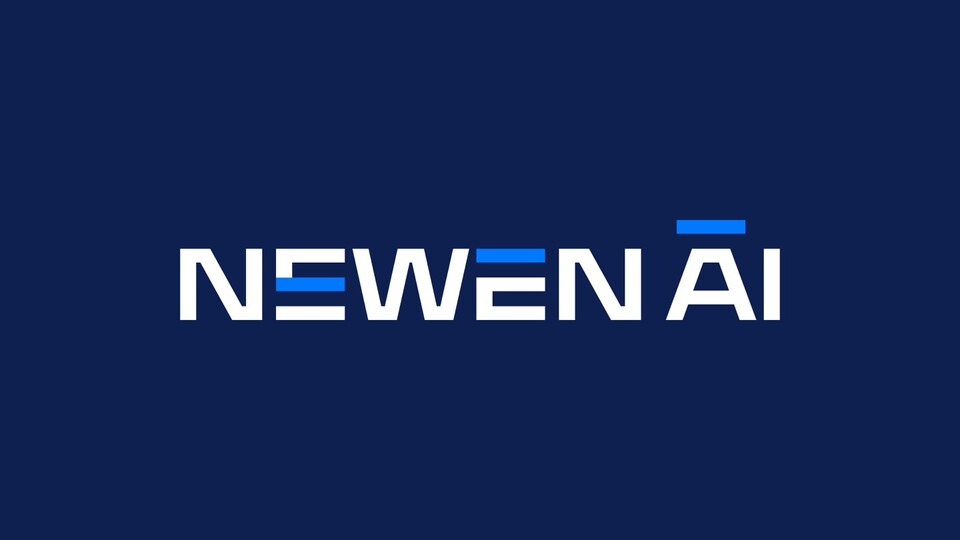‘NEWEN’은 ‘NEW’와 ‘NEW 역순’을 합성한 이름으로, 새로움에 새로움을 더한다는 의미를 담고 있다. 또한 로고 속 파란색 바는 끊임없는 발전과 성장을 상징하며, 점점 상승하는 의미를 시각적으로 표현했다. (사진=뉴엔AI)