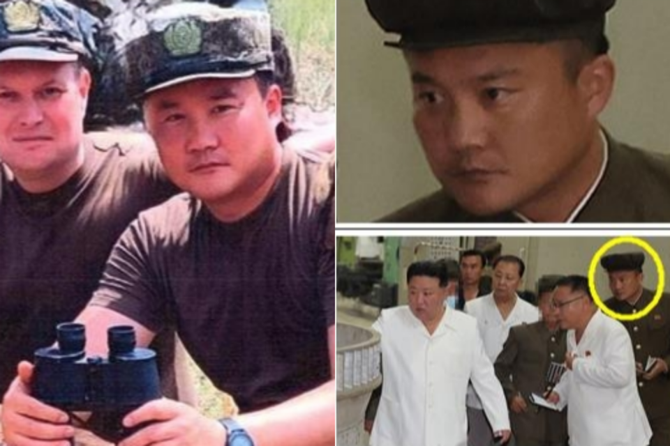 왼쪽은 국정원이 확보한 러시아-우크라이나 전선에서 활동 중인 북한군. 오른쪽은  2023년 8월 김정은 노동당 총비서가 전술미사일 공장을 방문 했을 때 찍힌 사진. (사진=국가정보원)