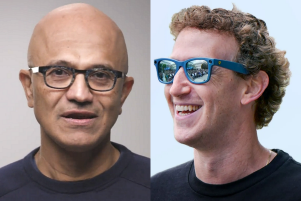 사티아 나델라 MS CEO와 마크 저커버그 메타 CEO. (사진=AI포스트 DB)