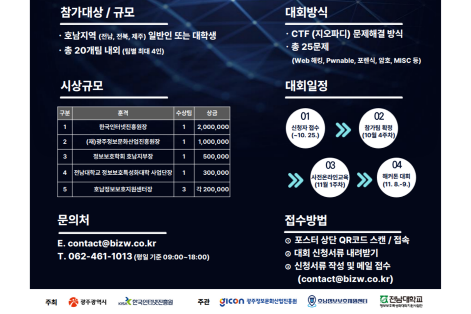 2024 호남지역 정보보호 해커톤대회 포스터. (사진=GICON)