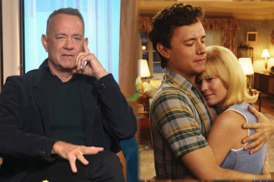 배우 톰 행크스(왼쪽)와 디에이징 기술로 젊어진 톰 행크스. (사진=The Backstage Experience, Sony Pictures Entertainment)