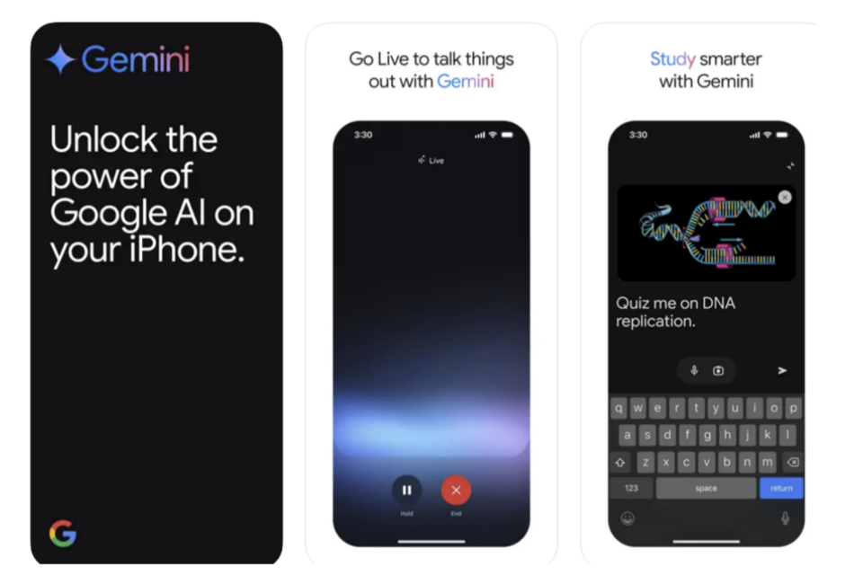 아이폰용 제미나이 앱. (사진=구글)