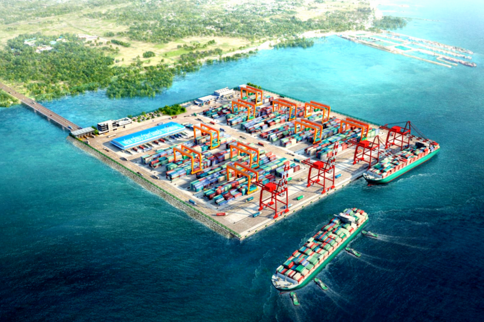 세부 신항만 건설공사 조감도. (사진=HJ중공업)