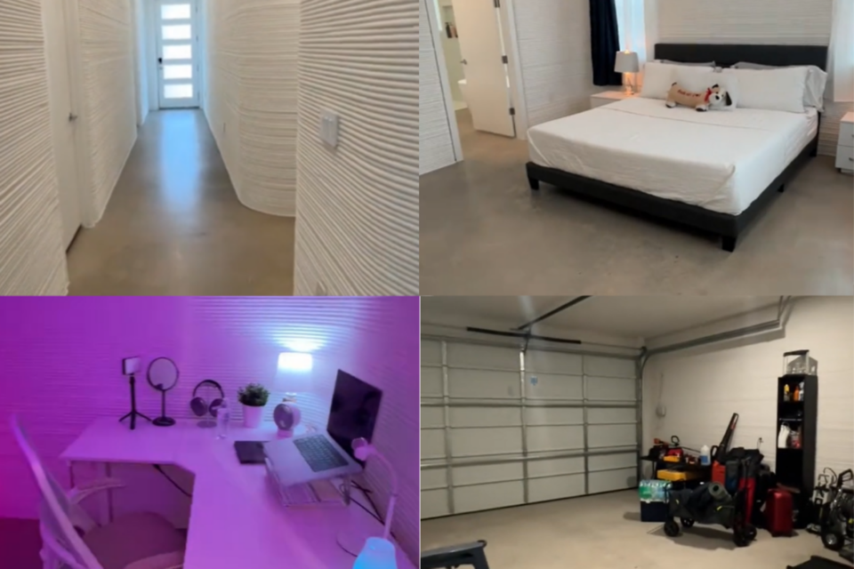 다니엘라 글레이즈가 공개한 3D 프린팅 주택 내부. (사진=틱톡 life_0f_dani)