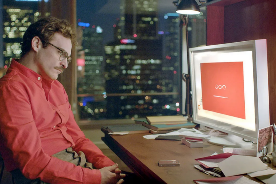 영화 ‘허(Her)’에서 인공지능(AI) 비서와 사랑에 빠진 남자 주인공이 AI ‘사만다’와 대화하는 모습. (사진=워너브라더스)