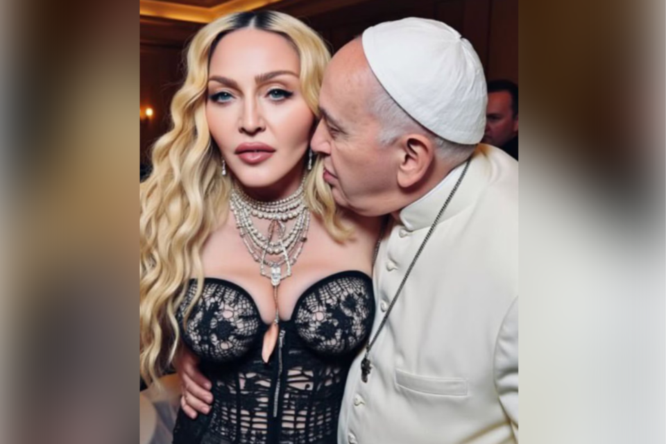 마돈나가 SNS에 게시한 'AI 사진'. (사진=마돈나 인스타그램)