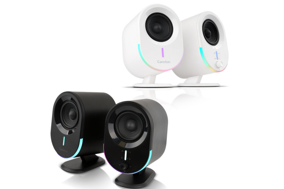 캔스톤어쿠스틱스가 2채널 북쉘프 디자인의 신제품 캔스톤 F1BT 블루투스 RGB 스피커를 출시한다. 게이밍, 음악, 영화에 최적화된 70mm 풀레인지 유닛을 장착해 작은 크기에서도 뛰어난 음질과 몰입감을 제공한다. 색상은 화이트와 블랙 두 가지로 나뉜다. (사진=캔스톤 어쿠스틱스)