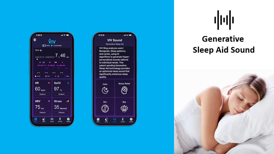 스마트링 ‘비브링(VIV™ Ring)’의 생성형 수면향상 사운드. (사진=비브헬스)