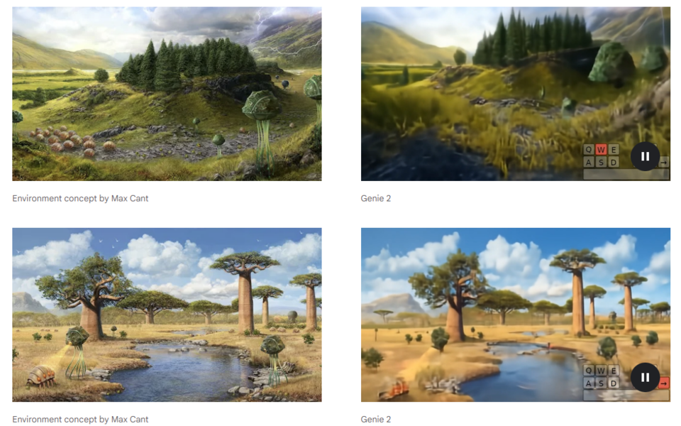 사진과 프롬프트로 3D 세계를 구현하는 월드 생성 모델. (사진=구글 딥마인드)