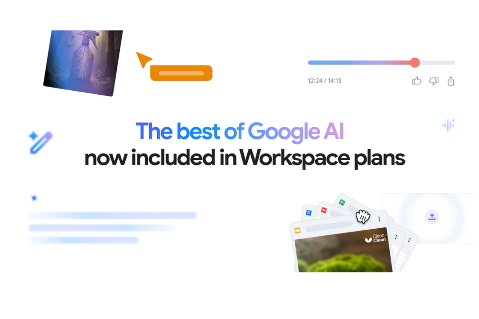 구글 클라우드가 현지시간 15일부터 구글 워크스페이스 비즈니스 및 엔터프라이즈 요금제에 구글의 최신 생성형 AI 기술을 포함해 제공한다고 밝혔다. (사진=구글 클라우드)