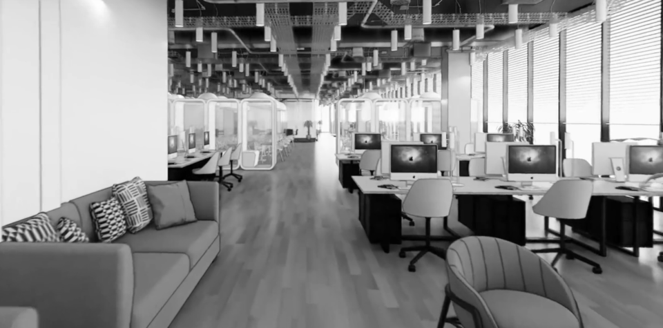 AI 기술로 제작한 3D 공간 디자인 시안. (사진=큐비크)