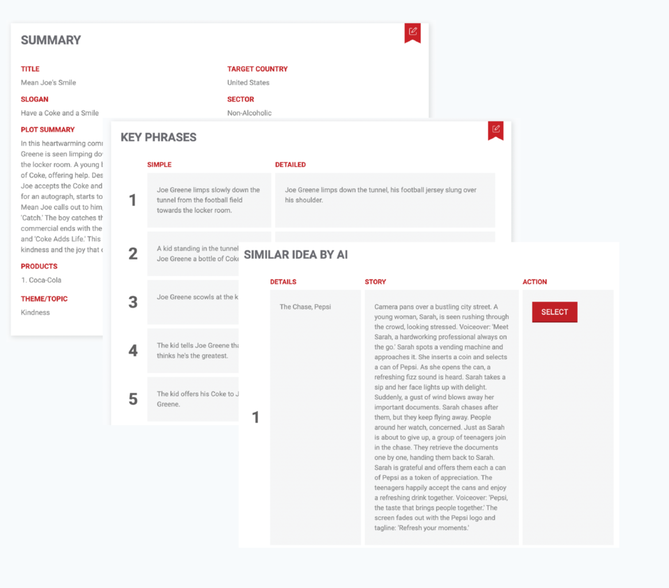 AI가 만든 영화 관련 아이디어. (사진=라르고닷AI)