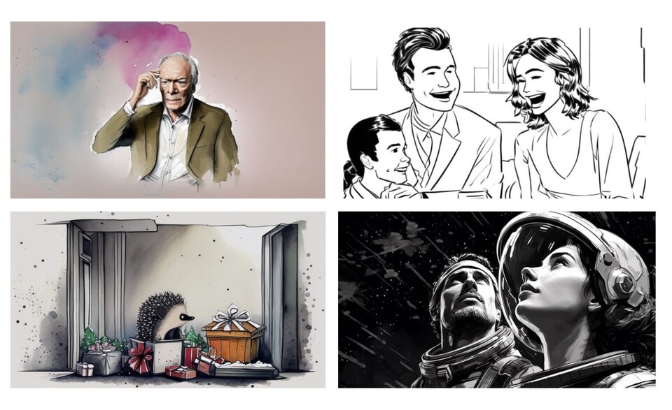 AI가 만든 영화 스토리보드. (사진=라르고닷AI)