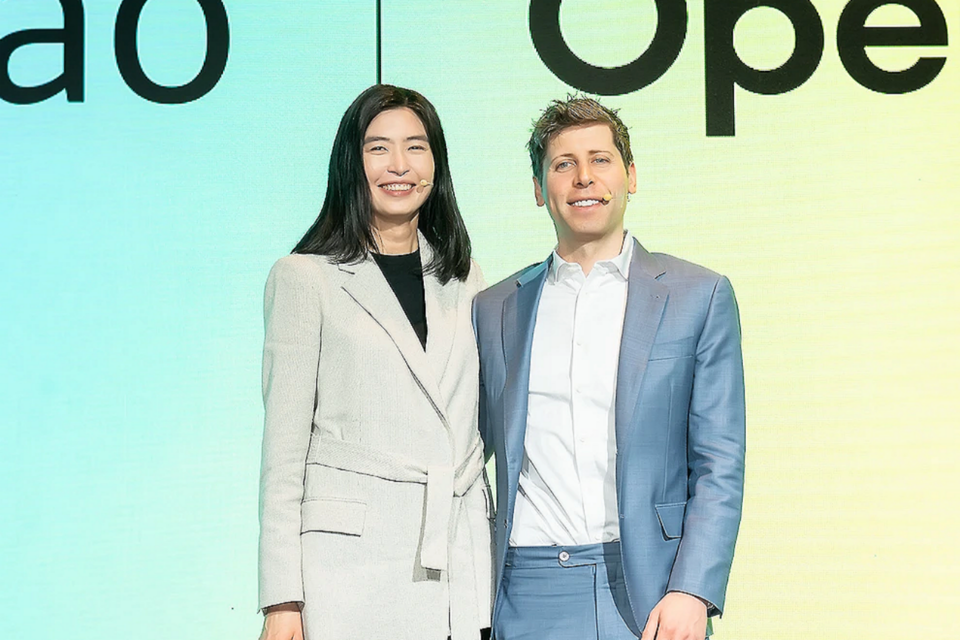 카카오 정신아 대표와 샘 알트만 오픈AI CEO. (사진=카카오)