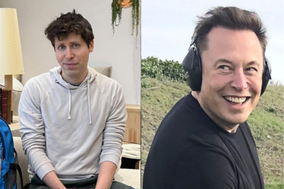 샘 알트만 오픈AI CEO와 일론 머스크 테슬라 CEO. (사진=X)