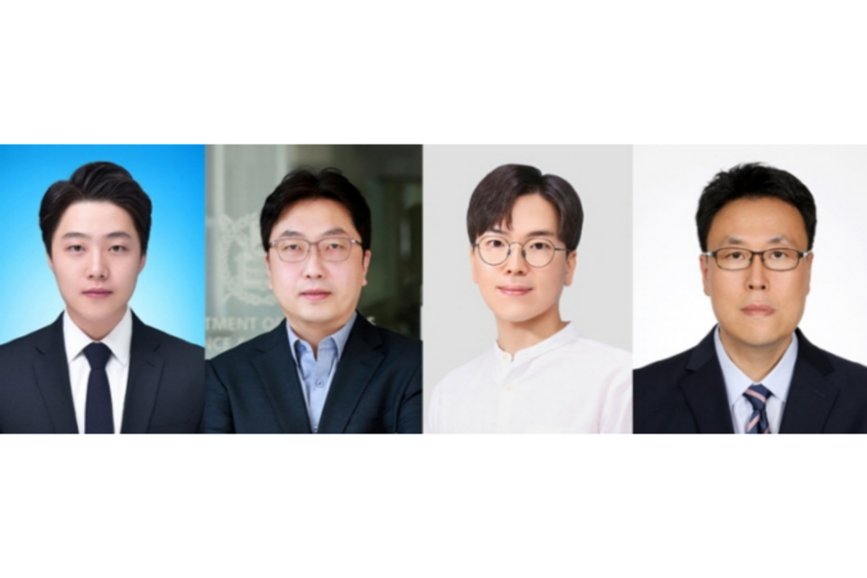 왼쪽부터 서울대학교 재료공학부 임현우 박사(제1저자), 서울대학교 재료공학부 김진영 교수(교신저자), 국민대학교 응용화학부 이찬우 교수(교신저자), 한국과학기술연구원 유성종 박사(교신저자). (사진=서울대학교 공과대학)