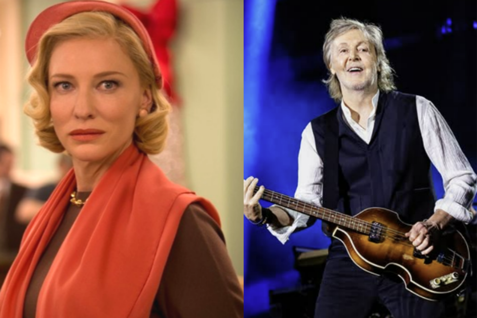 케이트 블란쳇와 폴 매카트니. (사진=CGV아트하우스, SNS)