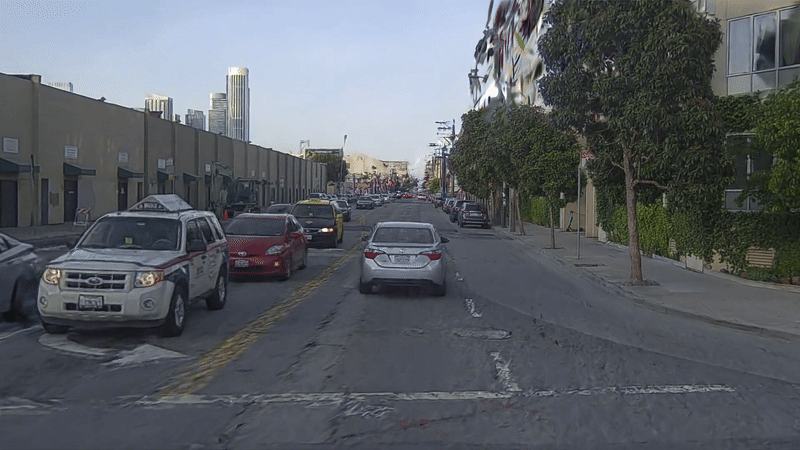 볼보자동차의 AI 기술로 생성한 가상세계의 예시 상황. (사진=볼보자동차)