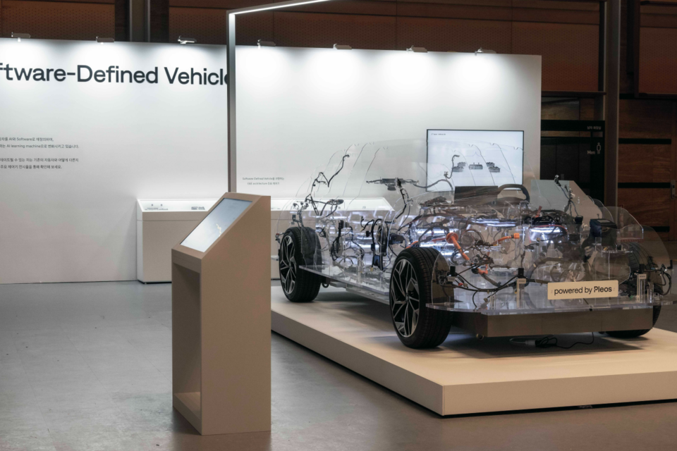 Pleos 25에 전시된 E&E 아키텍처. (사진=현대자동차그룹)