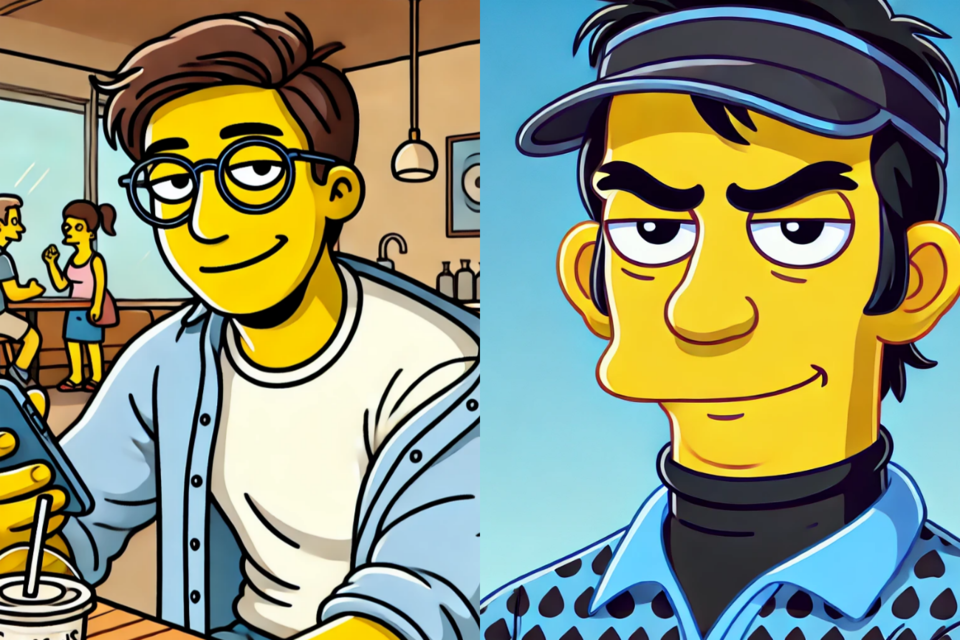 SNS상에서 유행처럼 번지고 있는 심슨 스타일의 AI 이미지. (사진=X)