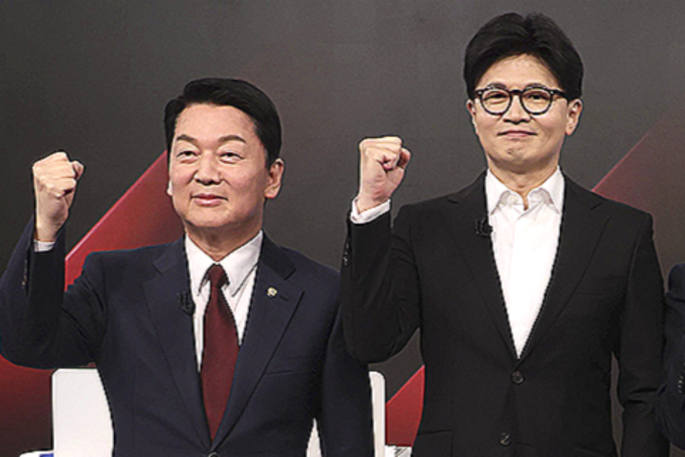 안철수 국민의힘 대선 후보와 한동훈 국민의힘 대선 후보. (사진=국민의힘)