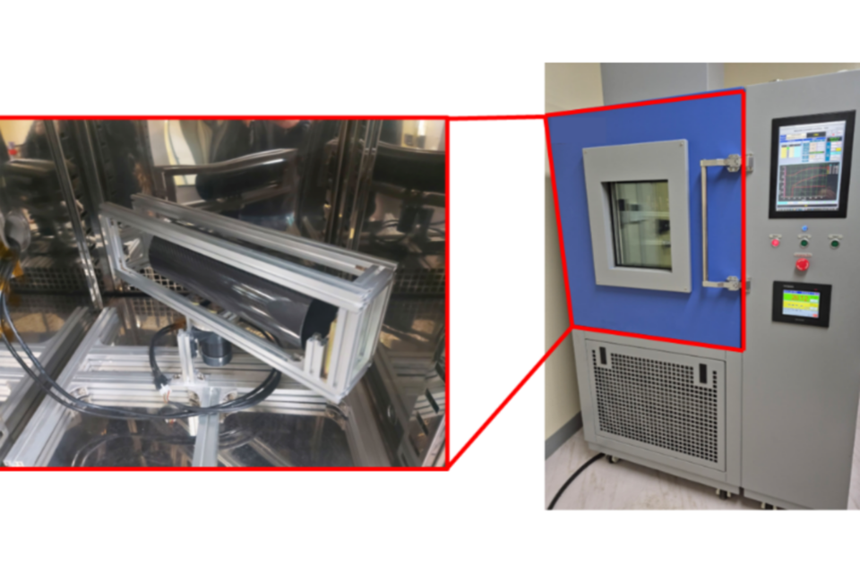 고고도환경시험챔버를 활용한 로켓 전장부 내구도 테스트. (사진=언맨드시스템)
