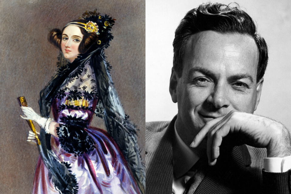 컴퓨터 프로그래밍의 어머니로 불리는 에이다 러브레이스와 리처드 파인만. (사진=X)