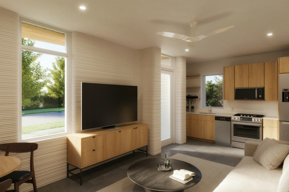 오스틴시 뮬러 지역에 건축 중인 저가형 3D 프린팅 주택. (사진=아이콘)