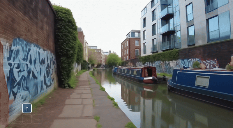 '런던 거리, 용'이라는 프롬프트에 '지니 3'가 만들어 낸 3D 월드. (그래픽=구글 딥마인드)