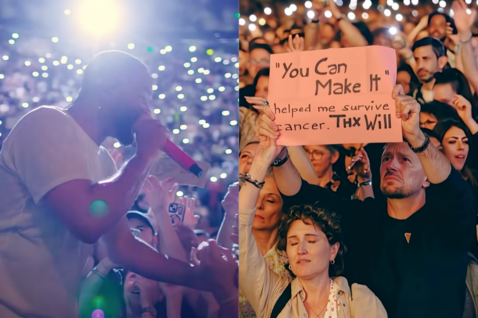 윌 스미스 투어 영상 갈무리. 오른쪽 사진은 AI로 생성했다는 지적을 받는 대목. (사진=윌 스미스 유튜브)