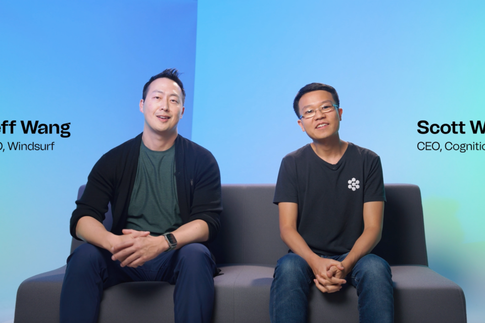윈드서프의 전 COO이자 임시 CEO로 선임된 제프 왕과 스캇 우 코그니션 CEO. (사진=코그니션)