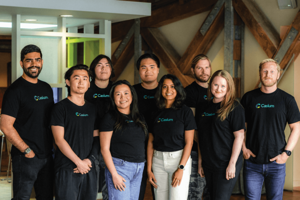 인도 출신의 프리양카 쿨카르니 카시움 CEO(가운데)와 직원들. (사진=카시움)
